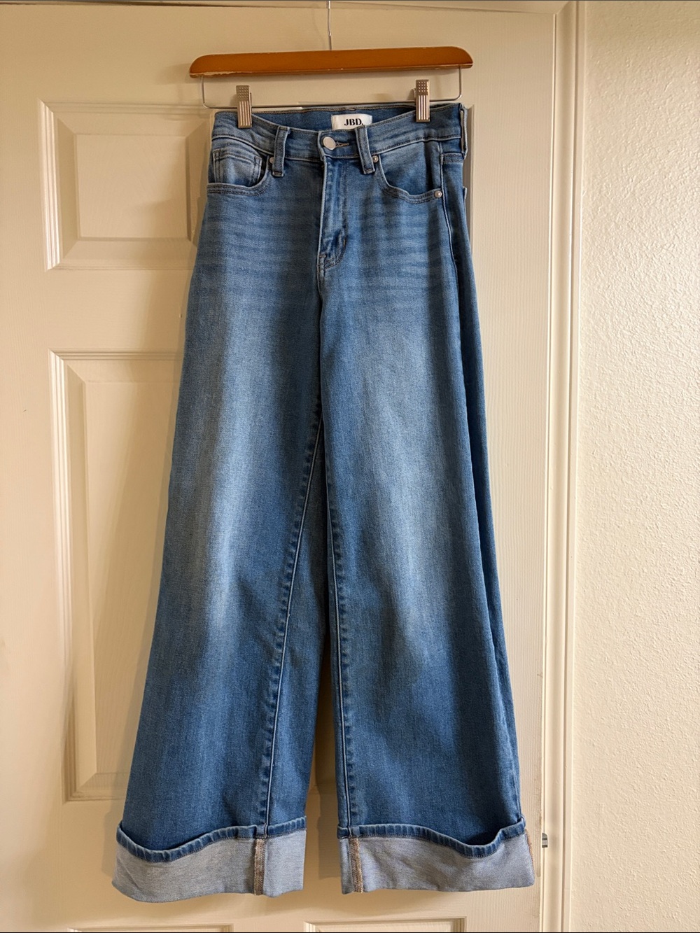 Light Blue High-Rise Wide Leg Jeans